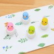 Wholesale TPR Cute Eggshell Chick Eraser on Sale