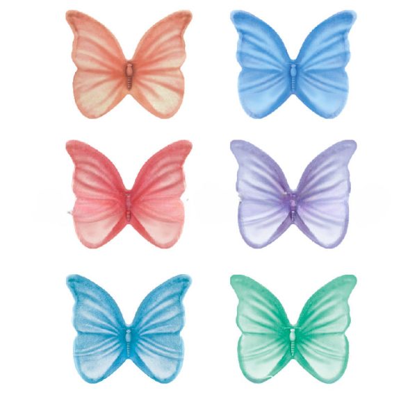 Wholesale Watercolor Butterfly Edible Glutinous Rice Paper Birthday Cake Decoration Sticker Supply