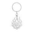 Wholesale Zinc Alloy Burning Flame Love Heart Keychain Online now