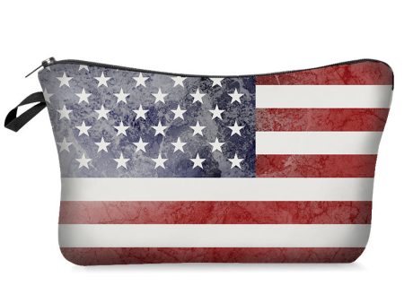 Wholesale Polyester Independence Day Cosmetic Bag Cheap