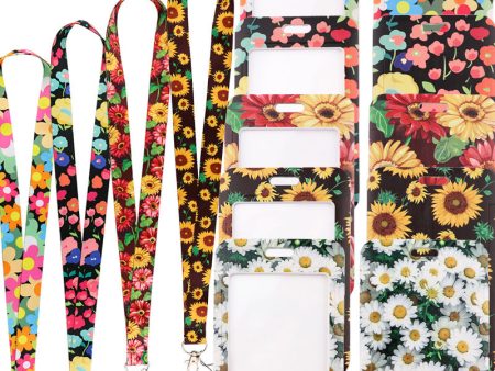 Wholesale Sunflower Daisy Flowers Mobile Phone Lanyard Card Holder Keychains Discount