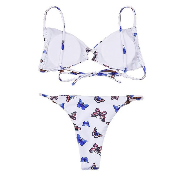 Wholesale Butterfly Print Two-piece Swimwear For Cheap