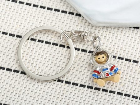 Wholesale Zinc Alloy Bear Astronaut Keychain Fashion