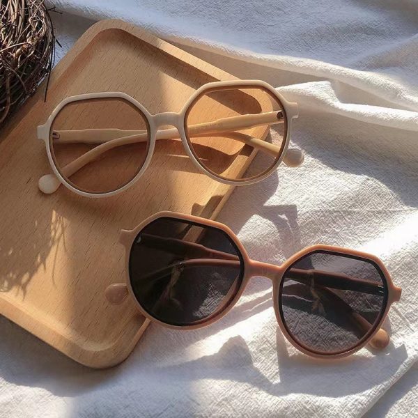 Wholesale Sunscreen Round Frame PC Sunglasses on Sale