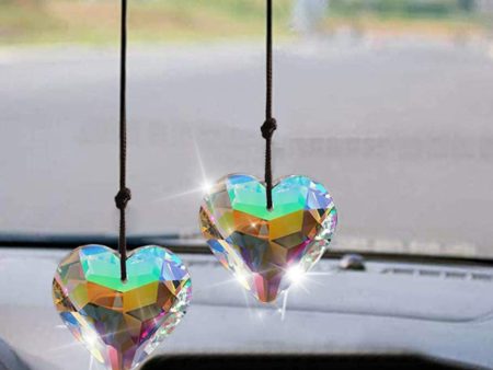 Wholesale Suncatcher Crystal Heart Prism Pendant Lighting Decorations Decorations Fashion