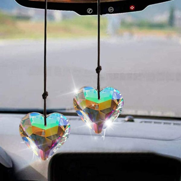 Wholesale Suncatcher Crystal Heart Prism Pendant Lighting Decorations Decorations Fashion