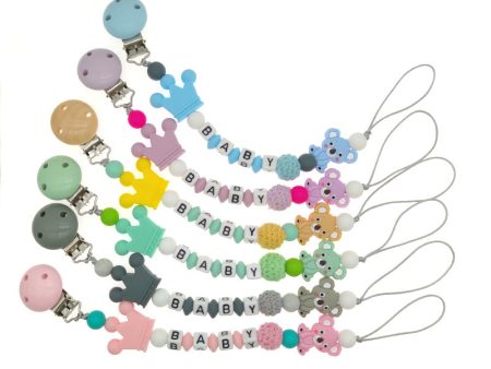 Wholesale 3PCS Silicone Pacifier Chain Anti-drop Chain Clip For Discount