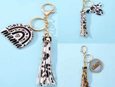 Wholesale Tassels MAMA Wooden Sign Keychains Fashion