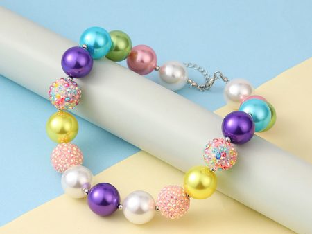 Wholesale Acrylic Rainbow Pearl Necklaces For Discount