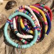 Wholesale 6mm Colored Soft Pottery Elastic Cord Bracelet For Discount