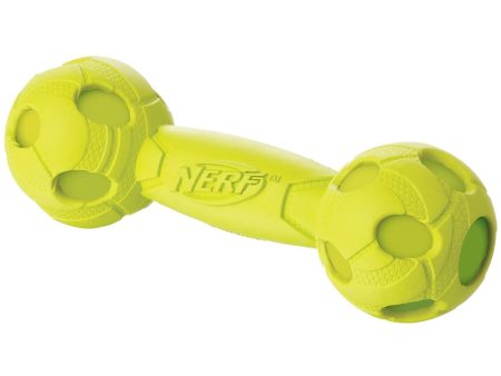 Nerf Dog Squeak Barbell Dog Toy (Medium) Online now