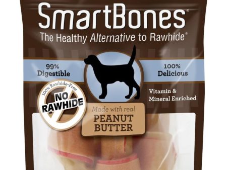 SmartBones Rawhide-Free Peanut Butter Dog Chews Online now