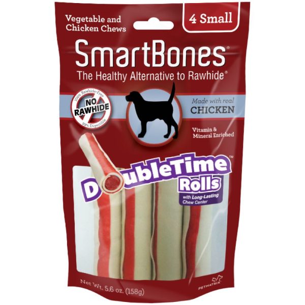 10% OFF: SmartBones DoubleTime Rolls Chicken Dog Chews 4pc Fashion