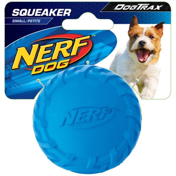 Nerf Dog DogTrax Tire Squeak Ball Dog Toy (Small) Fashion