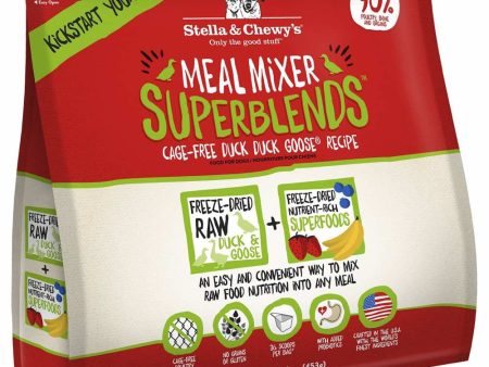 Stella & Chewy s Meal Mixer Superblends Duck Duck Goose Grain-Free Freeze-Dried Raw Dog Food 16oz Online Sale