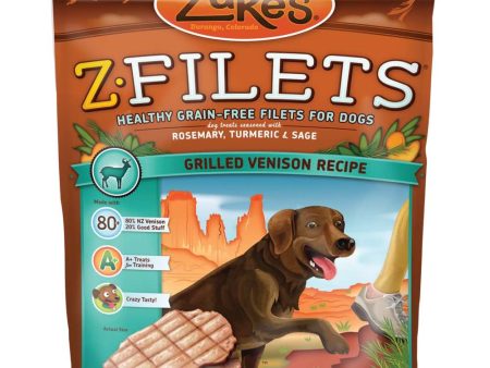 Zuke s Z-Filets Grilled Venison Dog Treats Online now