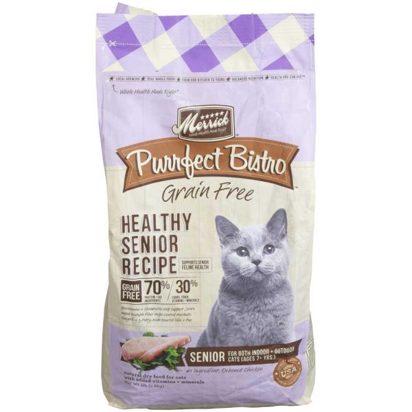 Merrick Purrfect Bistro Grain Free Healthy Senior Dry Cat Food Supply