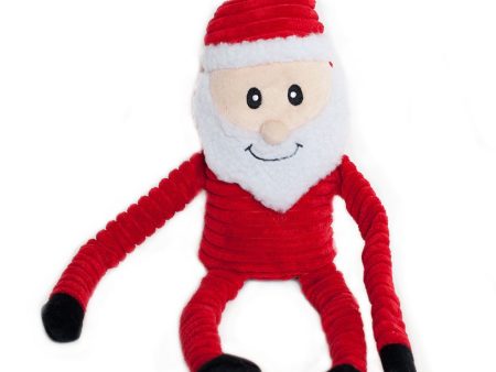 ZippyPaws Christmas Crinkle Santa Dog Toy Online now