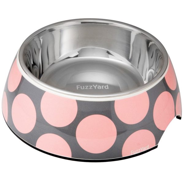 15% OFF: FuzzYard Easy Feeder Dog Bowl - Bubblelicious (Pink) Supply